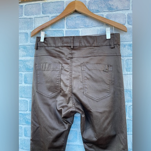 Bevy Flog exposed button fly vegan leather pants size 30 /10 - Picture 12 of 16